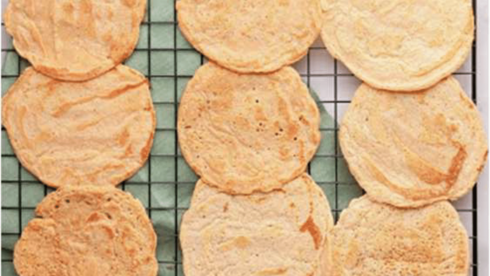 round red lentil tortillas on rack